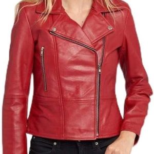 Women biker leather jacket original sheep leather Limited Edition