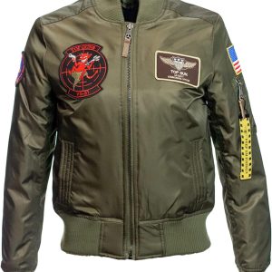 Top Gun Limited Edition Miss MA-1 Bomber Jacket with Patches