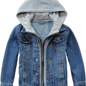 Boys' Denim Jacket Outerwear, 12M-14 Years